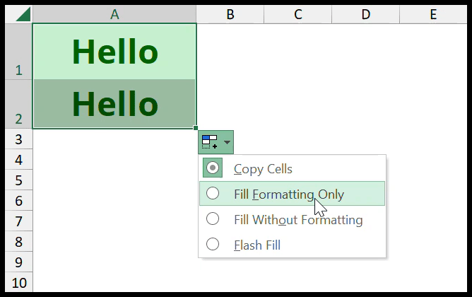 Cómo copiar formato en Excel
