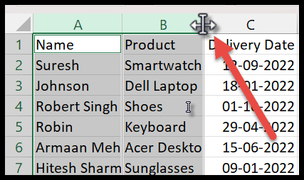 Cómo cambiar el ancho de la columna en Excel