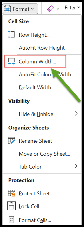 Cómo cambiar el ancho de la columna en Excel