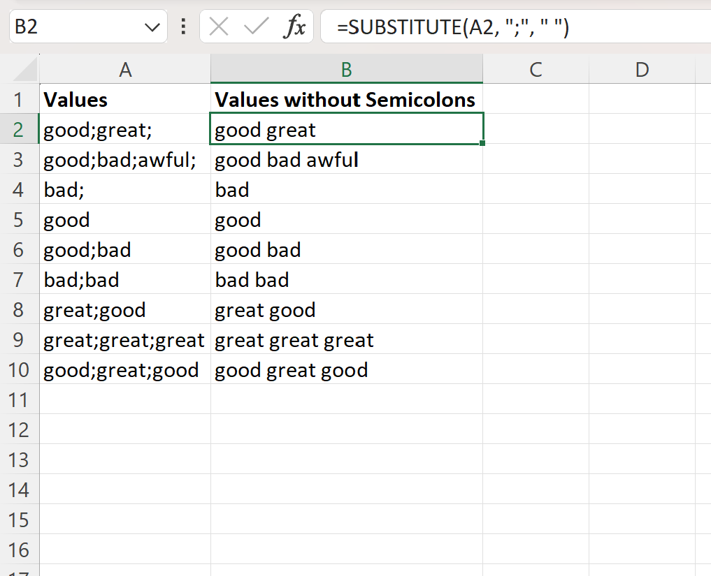 Cómo eliminar el punto y coma de las celdas en Excel Cómo eliminar el punto y coma de las celdas en Excel