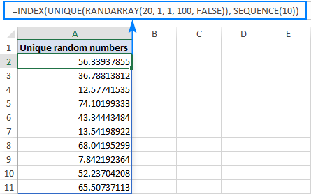 Función RANDARRAY de Excel: forma rápida de generar números aleatorios