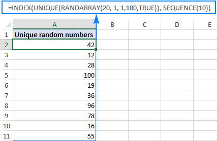 Función RANDARRAY de Excel: forma rápida de generar números aleatorios