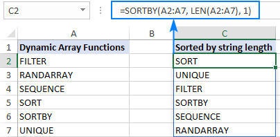 Función SORTBY de Excel: clasificación personalizada con fórmula