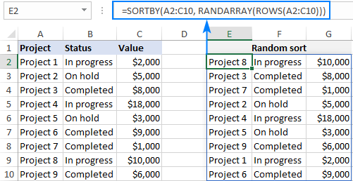 Función SORTBY de Excel: clasificación personalizada con fórmula