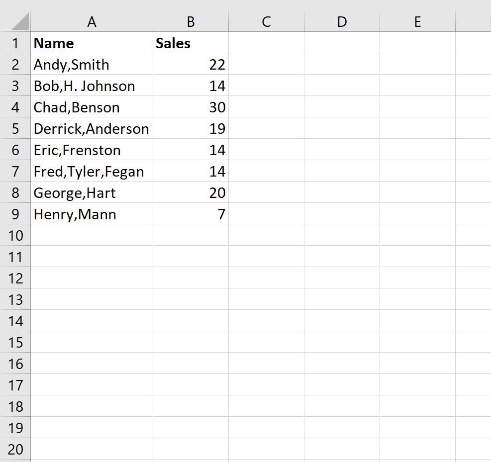 Excel: Cómo extraer el nombre del nombre completo