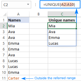 Rango de derrames de Excel explicado