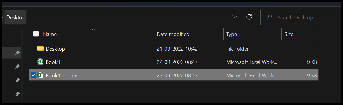 Haga una copia del libro de Excel (archivo)