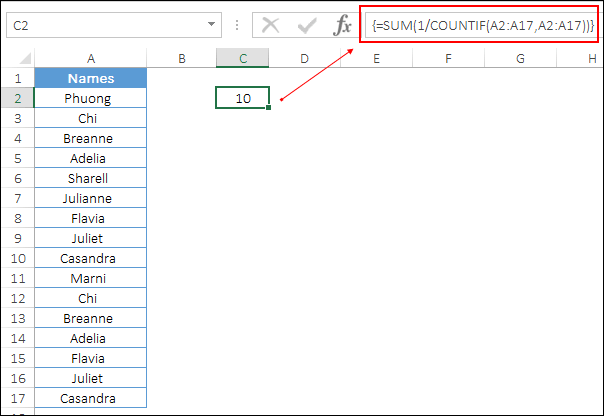 7 formas asombrosas de CONTAR VALORES ÚNICOS en Excel
