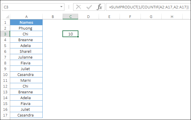 7 formas asombrosas de CONTAR VALORES ÚNICOS en Excel
