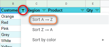 Filtrar datos en Google Sheets
