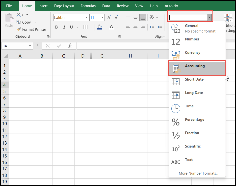 Cómo aplicar el formato de número de contabilidad en Excel