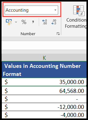 Cómo aplicar el formato de número de contabilidad en Excel