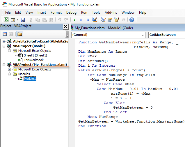 Cómo usar y almacenar funciones personalizadas en Excel Cómo usar y almacenar funciones personalizadas en Excel