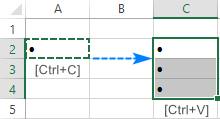 Cómo insertar viñetas en Excel de 8 formas diferentes