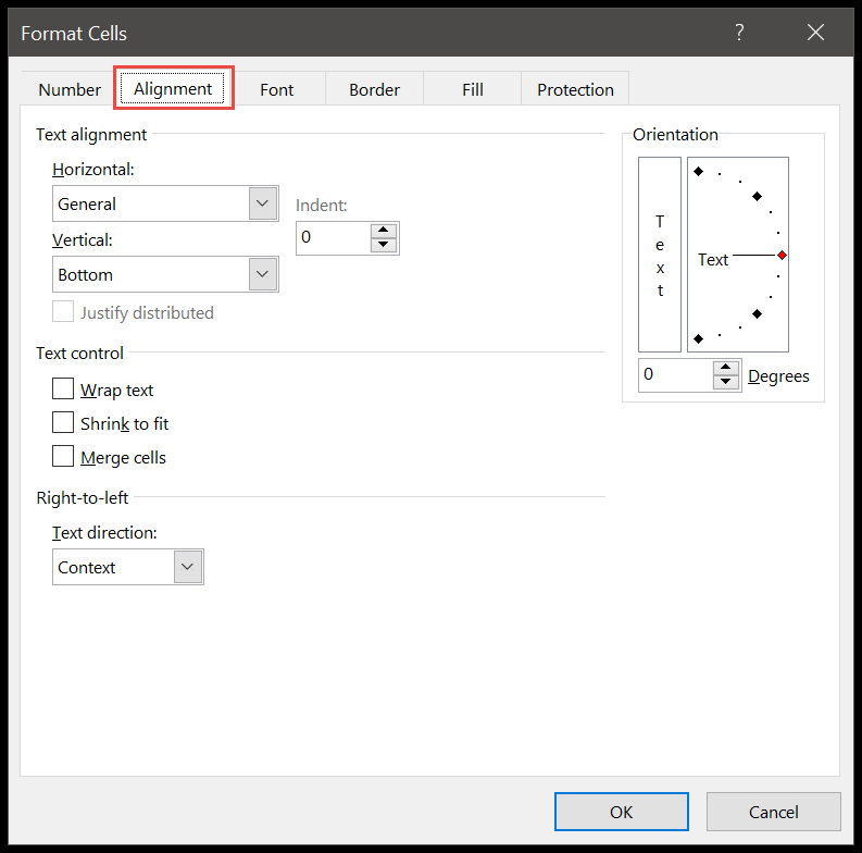 Cómo rotar texto en Excel (orientación del texto)