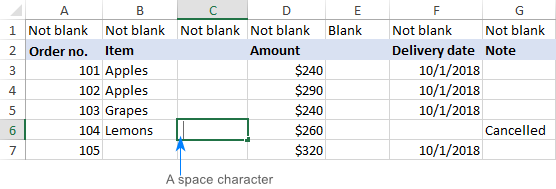 Cómo eliminar columnas en blanco en Excel