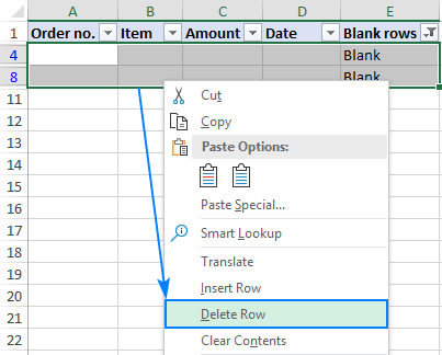 Cómo eliminar filas en blanco en Excel con VBA, fórmulas y Power Query