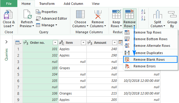 Cómo eliminar filas en blanco en Excel con VBA, fórmulas y Power Query