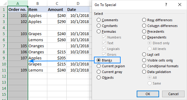 Cómo eliminar filas en blanco en Excel con VBA, fórmulas y Power Query