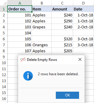 Cómo eliminar filas en blanco en Excel con VBA, fórmulas y Power Query