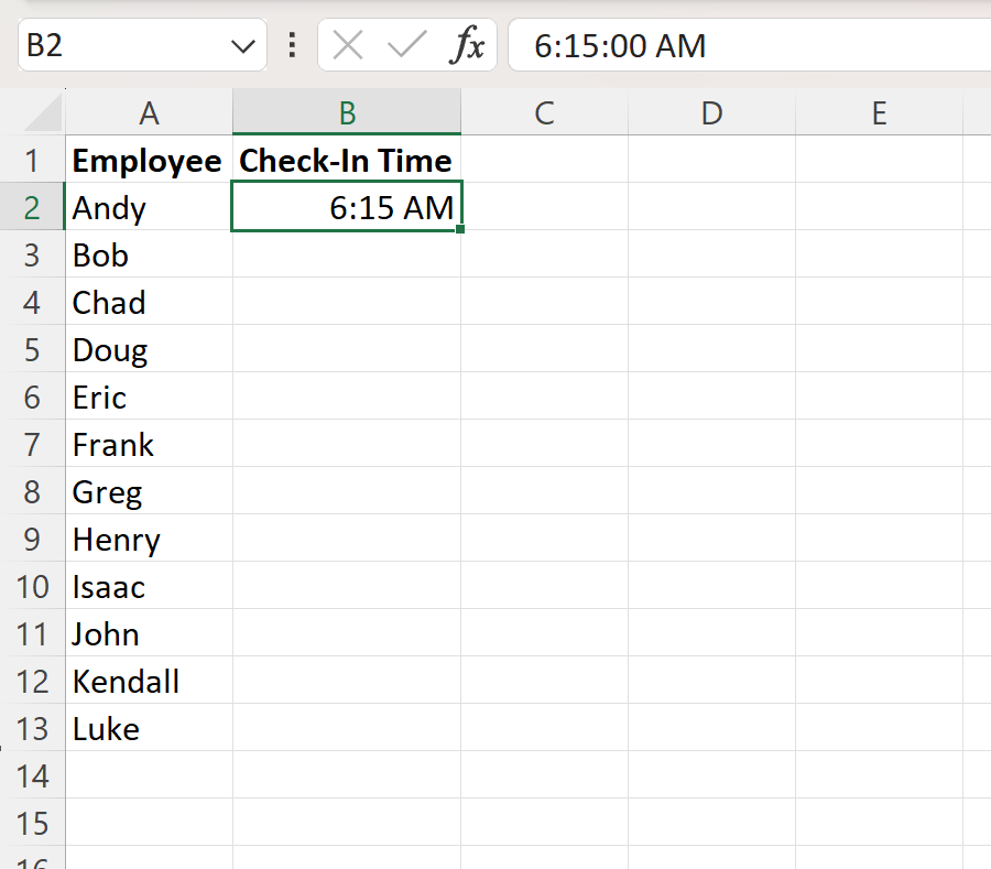 Cómo ingresar la hora en Excel (con ejemplos)