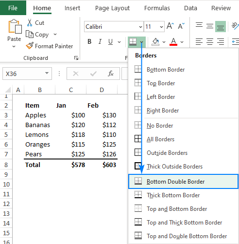 Cómo crear un borde de celda en Excel