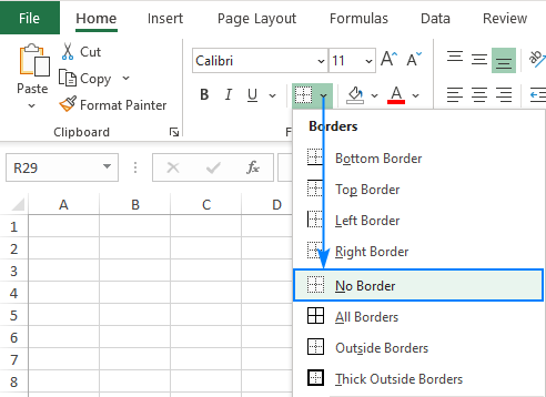 Cómo crear un borde de celda en Excel