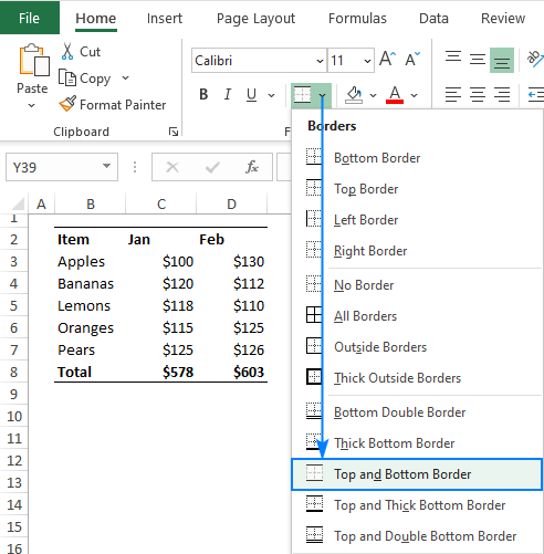 Cómo crear un borde de celda en Excel