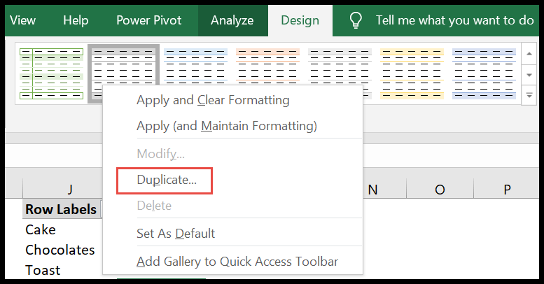 Formato de tabla dinámica
