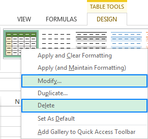 Cómo cambiar los estilos de las tablas de Excel y eliminar el formato de las tablas