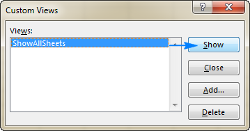 mostrar varias o todas las hojas ocultas