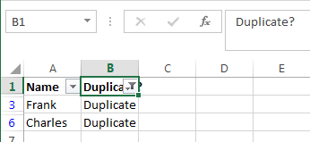 Compara dos columnas y elimina duplicados en Excel