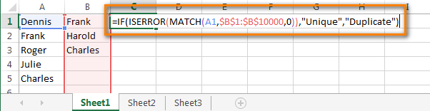 Compara dos columnas y elimina duplicados en Excel