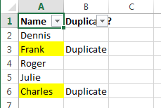 Compara dos columnas y elimina duplicados en Excel