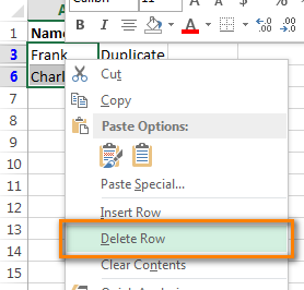 Compara dos columnas y elimina duplicados en Excel