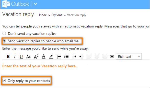Respuesta automática fuera de la oficina en Outlook, Gmail y Outlook.com Respuesta automática fuera de la oficina en Outlook, Gmail y Outlook.com