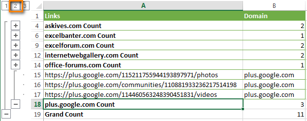 Extraiga nombres de dominio de una lista de URL en Excel Extraiga nombres de dominio de una lista de URL en Excel