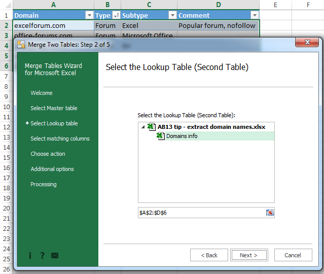 Extraiga nombres de dominio de una lista de URL en Excel Extraiga nombres de dominio de una lista de URL en Excel