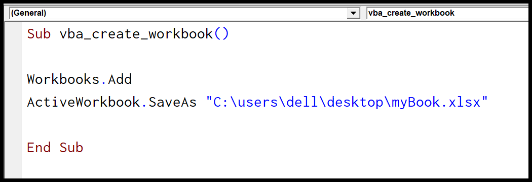 VBA Crear nuevo libro de trabajo (archivo Excel)