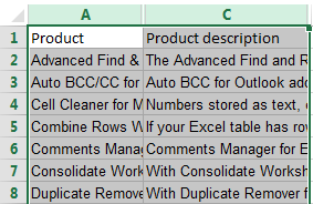 Cómo mostrar columnas en Excel, mostrar columnas ocultas