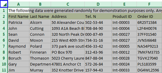 Cómo mostrar columnas en Excel, mostrar columnas ocultas