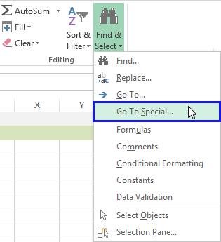 Cómo mostrar columnas en Excel, mostrar columnas ocultas