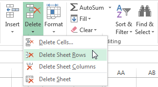 Cómo eliminar filas en Excel usando atajos o macro VBA