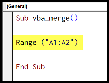 Fusionar celdas (rango y alineación central)