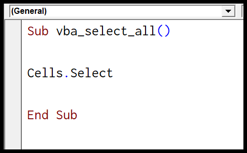 Cómo SELECCIONAR TODAS las celdas de una hoja de trabajo usando un código VBA