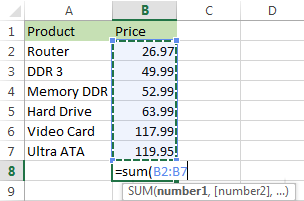 Cómo sumar una columna en Excel
