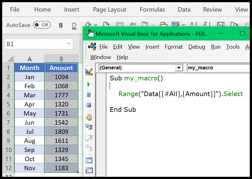 Cómo seleccionar un rango/celda usando VBA en Excel