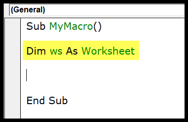 VBA con declaración (con – terminar con)