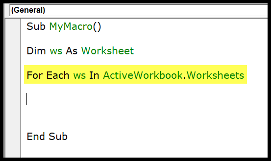 VBA con declaración (con – terminar con)