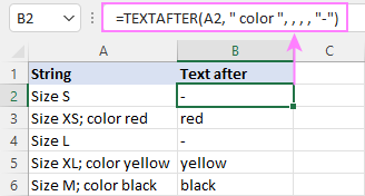 extraer texto después de carácter o palabra